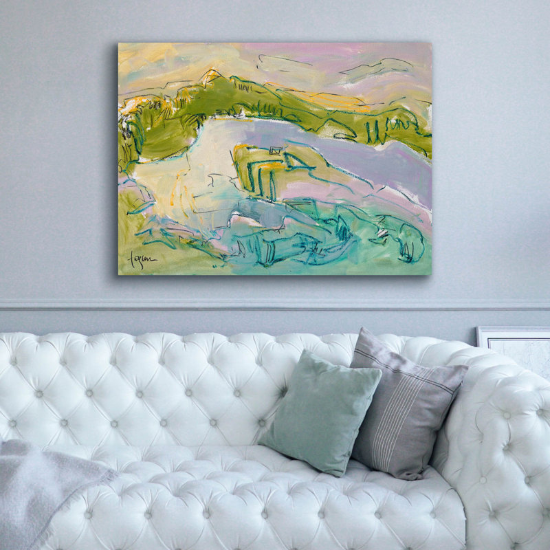  «Treasured Island» par Dorothy Fagan, art mural sur toile, 54 po x 40 po
