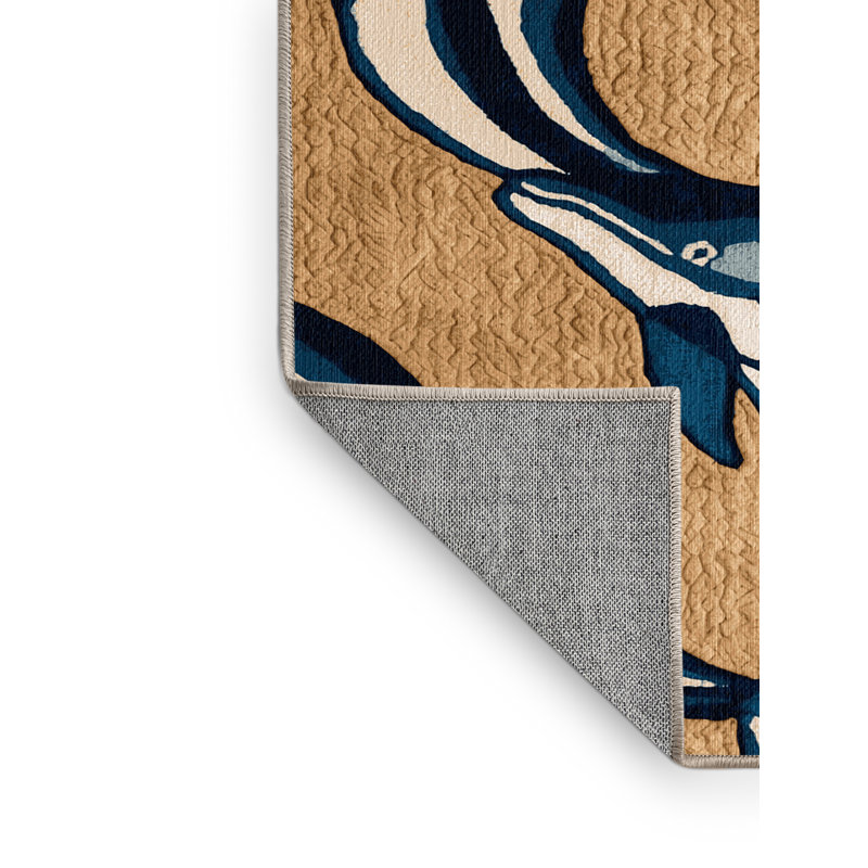  Tapis hawaïen lavable Dolphins, Rond 3 pi