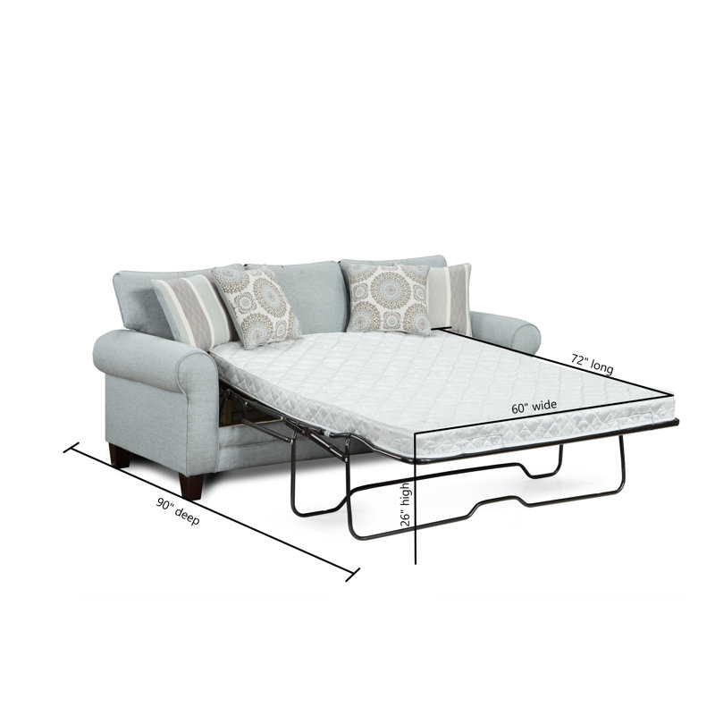 Aurora 87" Upholstered Sleeper, Sleeper, Grande Mist