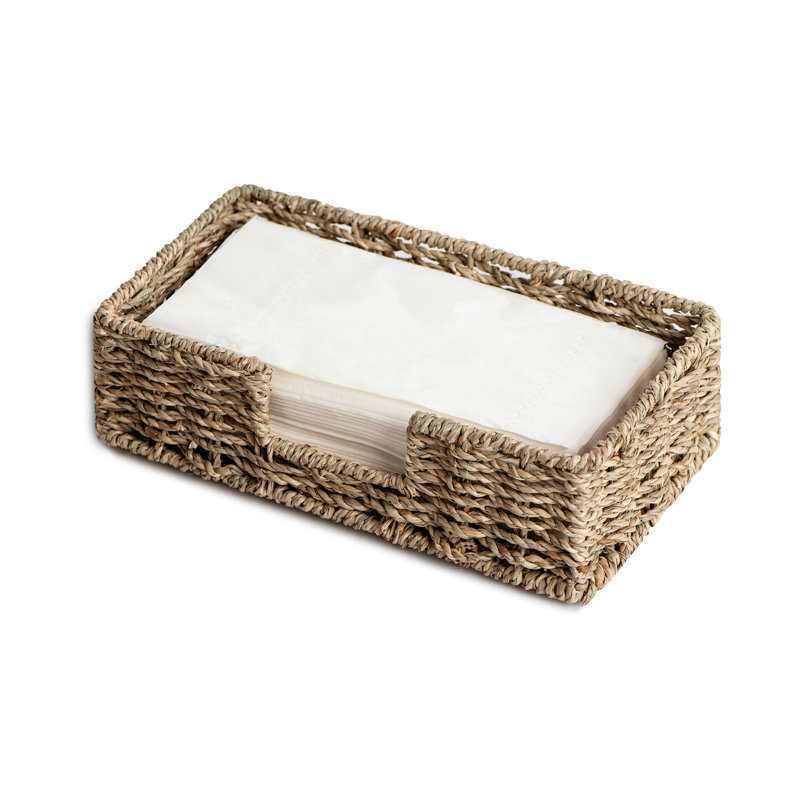Wicker Napkin Baskets, Seagrass Napkin Holder for Bathroom, Kitchen, Living Room