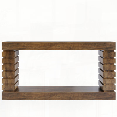 Wood Console Table with Storage Space-Saving Design