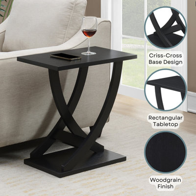 Arbri 22" W Criss-Cross Chairside End Table