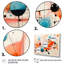 «Mid-Century» abstrait coloré, impression atomique sur toile encadrée-131227475-131227476