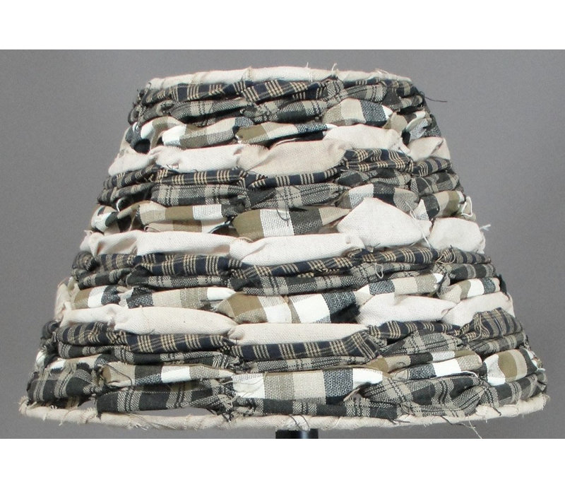 Abat-jour standard 10 "Brown Rag, H 5 po x l 7 po x P 7 po