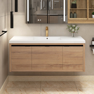 Meuble-lavabo simple 47,2 po avec plateau en résine Khylin