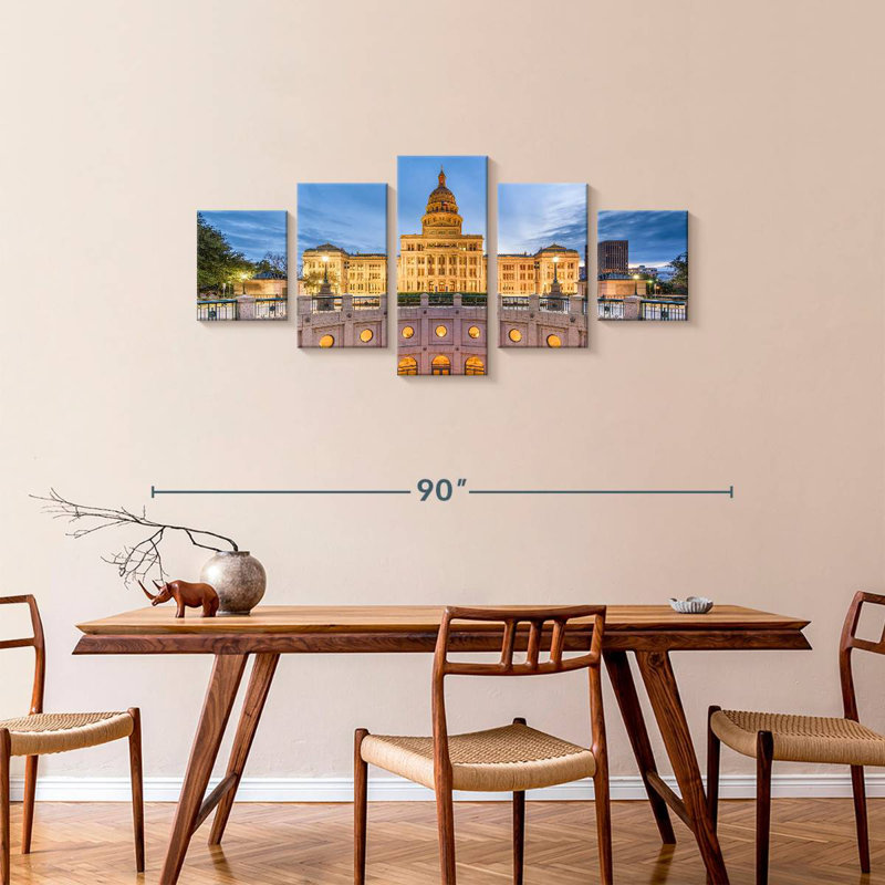 Austin Texas, 34" H x 74" W