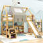 Lit mezzanine en bois avec tente, tablettes de rangement et glissade-1819796293-1819796298