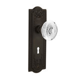 Meadows Plate with Decorative Keyhole and Crystal Egg & Dart Knob