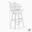 Sadie Solid Wood Upholstered Counter Height Or Bar Height Swivel Barstool With Fabric Seat - Set Of 4-112792384-112792381-112792385