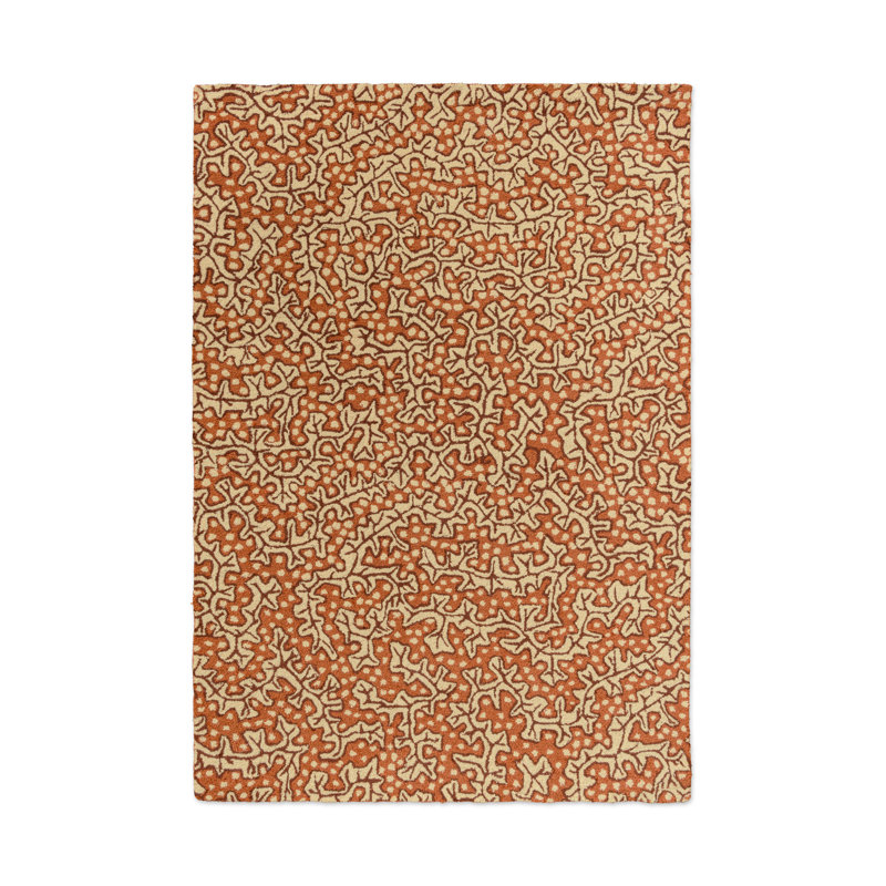 Truffle Hand Tufted Floral Area Rug, Rectangle 6'6" x 9'2"