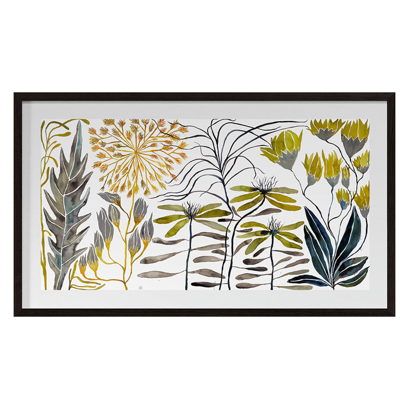 Wildflowers VI Print by Bigham, Judith, Gray Framed, 27" H x 52" W