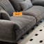 Canapé modulaire en chenille gris 98,43 po-129453421