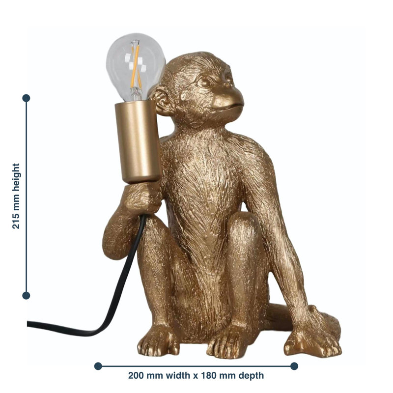Bayler Resin Novelty Lamp, Gold Resin