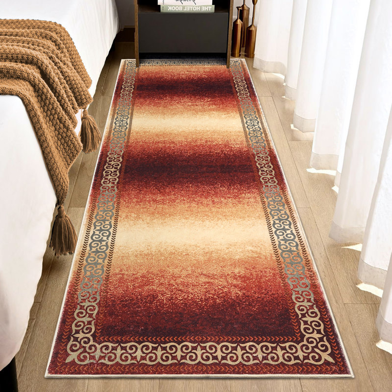 Tapis Joshuea avec envers antidérapant, Tapis de couloir 2 pi x 6 pi