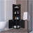 Sunriver Corner Shelf With Cabinet, 3-Tier Shelf, Metal Handles