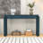 Elegant Oval Entryway Table with Wood Grain Finish and Storage-172397591