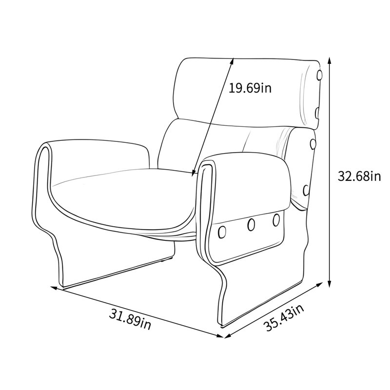 Chaise ergonomique en bois avec mousse haute densité, Similicuir noir
