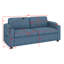 Canapé-lit escamotable avec matelas à mémoire de forme et deux ports USB-602713238