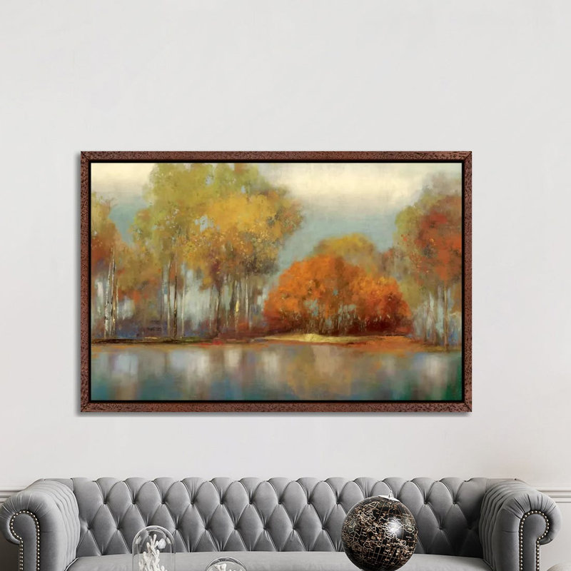 Reflections I by Allison Pearce - Painting on Canvas, Classic Brown Wood Framed Canvas, 152.5 cm H x 101.5 cm W