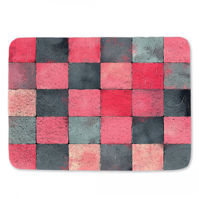 Tapis de bain à damier