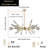 24-lights Dimmable Sputnik Gold Chandelier With Glass Shades-1576749003