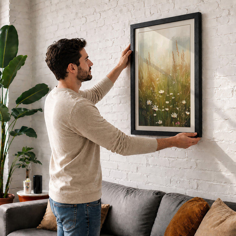 Misty Meadow Botanical - Framed Print, Unframed, A3 - 42.0 x 29.7 cm