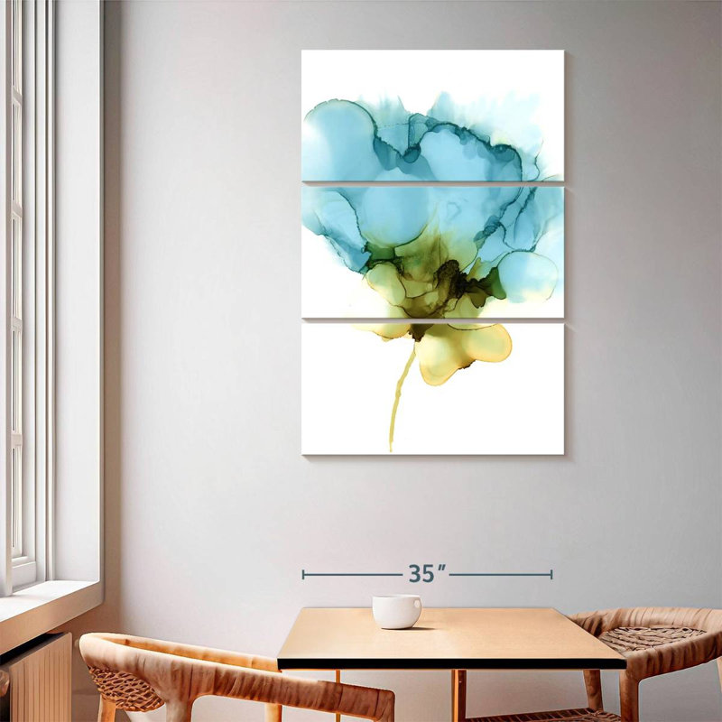 Avery Blooming Cyan II, 65" H x 42" W