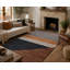 Tapis brun / gris en cuir / coton fait à la main Brundage-588428201