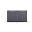 Ensemble de 3 armoires modulaires gris ardoise avec couvercle de l 64 po x P 24 po Outdoor Kitchen