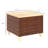 Compact Outdoor End Table With Rustic PE Rattan And Fir Wood Design For Patio And Balcony Use.