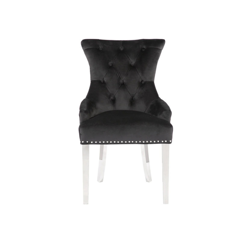 Chaise champagne, Noir, Noir