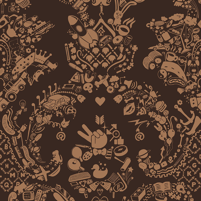 Jewett 10m x 52cm Matte Paste the Wall Wallpaper Roll, Brown/Beige