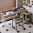 Light walnut L-Shaped Solid Wood desks-107672472-107672478