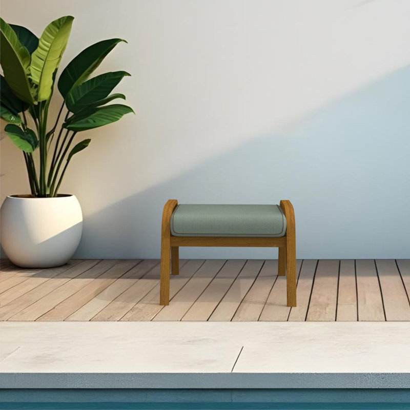 Sunbrella® Indoor/Outdoor Patio Ottoman Cushion, Grass