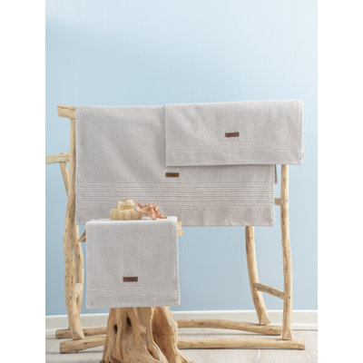 Ensemble de serviettes de luxe 3 pièces, 100% coton, gris | Comprend une serviette de bain de 29,5 po x 59,1 po, une serviette à main de 19,7 po x 35,4 po et une serviette de lavage de 11,8 po x 19,7 po | Doux, absorbant, lavable à la machine à 86 ° F, parfait pour la maison et le spa