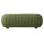 Pouf ottoman ovale moderne capitonné à canaux verticaux, table basse/repose-pieds pour salon, vert olive-119562735