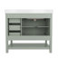 Ensemble de meuble-lavabo simple 36 po avec lavabo, armoire, tablette de rangement ouverte et tiroirs de rangement Caniya-1045739432-1045739435-1030700855