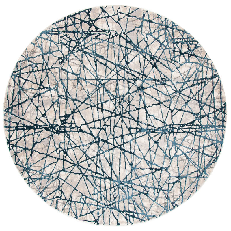 Ayaz Performance Abstract Rug, Round 6'7"
