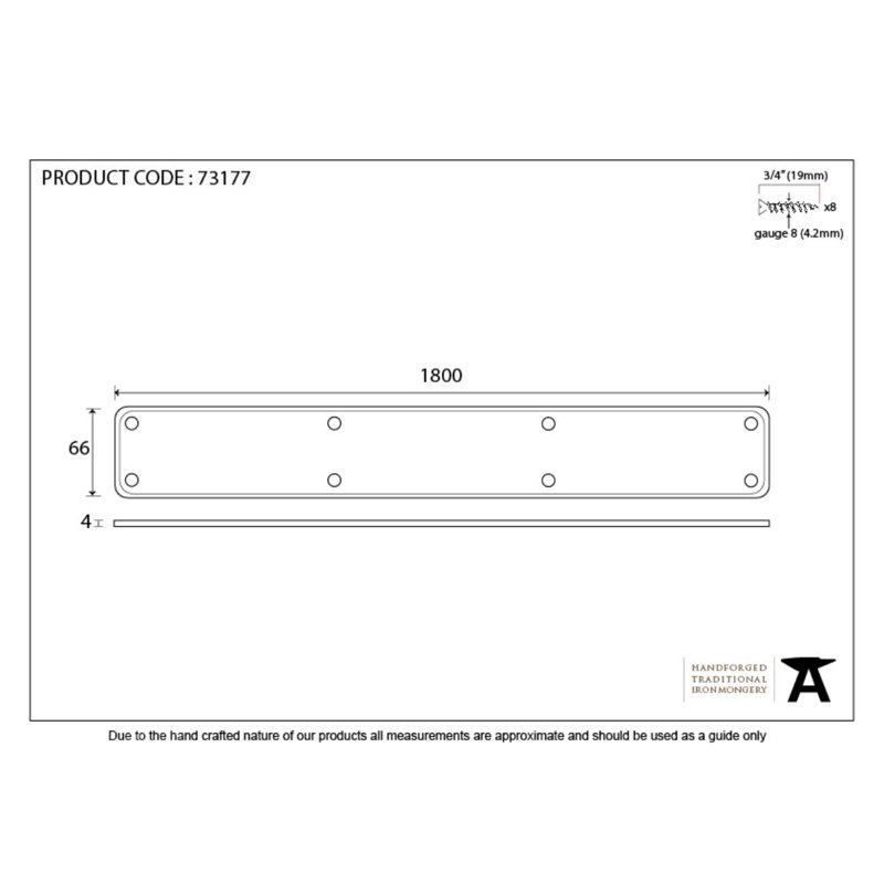 Plain Fingerplate Door Accessory, Chrome