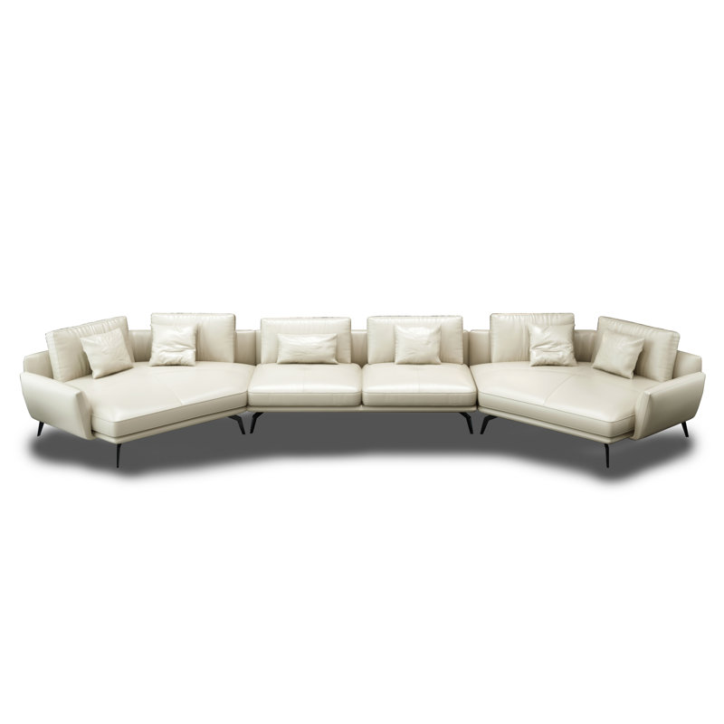 Canapé modulaire en cuir 3 pièces Purvis