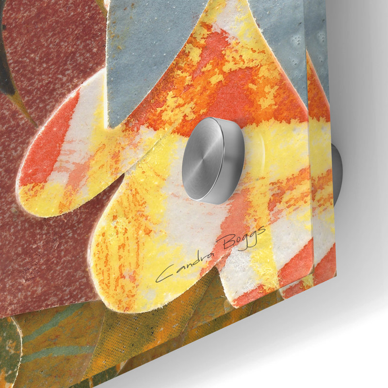 Art mural en verre rouge «Nesting Birds 1» par Candra Boggs par Red Barrel Studio®, H 16 po x l 24 po x P 0,2 po