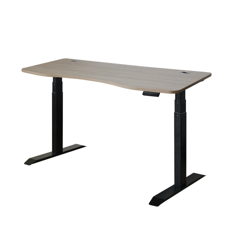 Bureau debout Lesure, Noyer / Noir, H 45,3 po x l 52 po x P 27 po