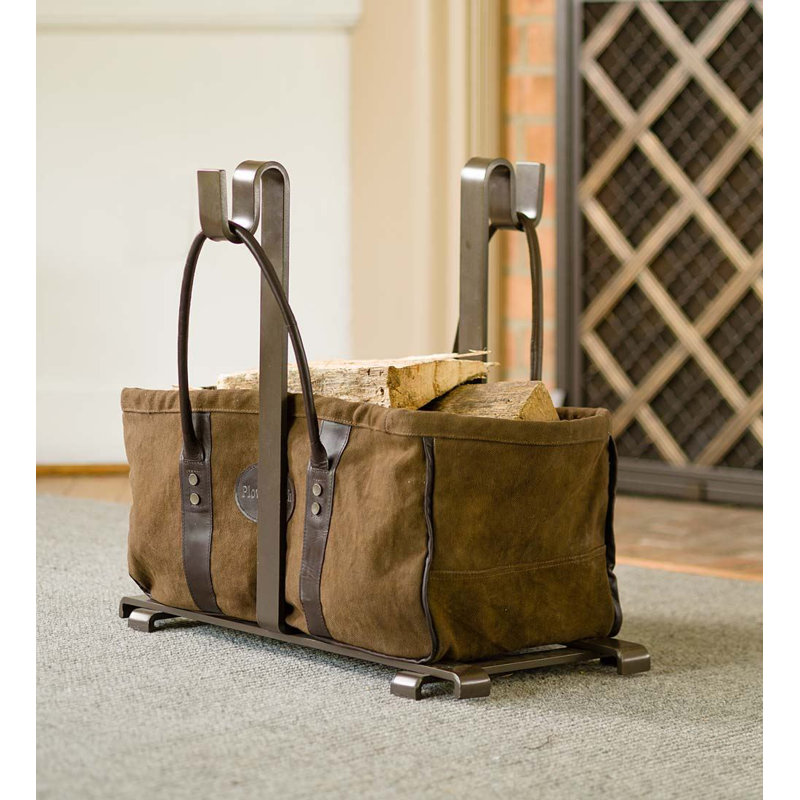 Porte-bûches en bois robuste