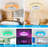 Low Profile Ceiling Fan with Light,  Flush Mount Ceiling Fan Light with Remote,  RGB Dimmable LED Enclosed Ceiling Fans-1247098362