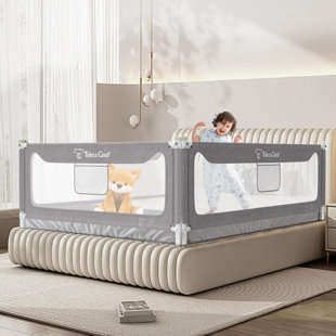 1 pcs, Bed Rail for Toddlers, Stable Protective Bed Side Rails, Baby Bedrail Guard, Grey, 39in