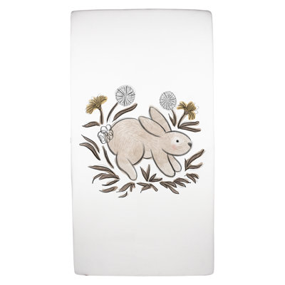 Organic Crib Sheet in Bunny Graphic