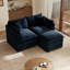 Canapé d'angle moderne modulaire de 70 po Cloud, grand format, siège profond, 2 places avec 4 coussins-131520979
