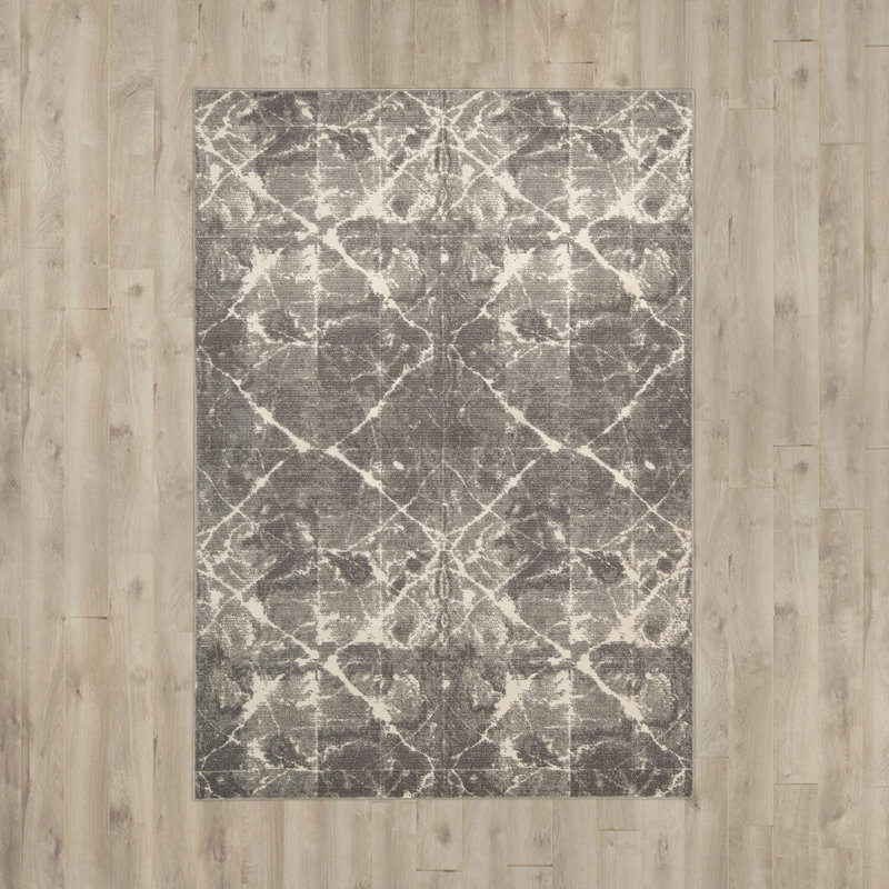 Gradient Viscose Abstract Indoor Rug, Rectangle 5'6" x 8'