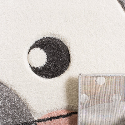 Tapis gris à imprimé animal Glantz