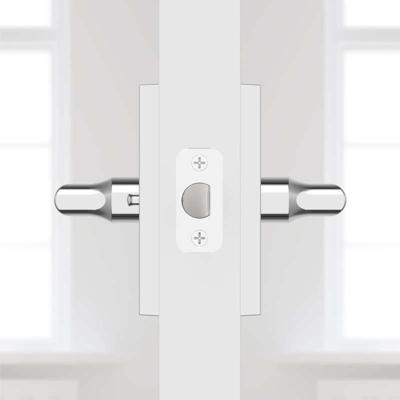 5 H X 5.53125 W X 5 Privacy (Bed & Bath) Door Lever, Polished Chrome